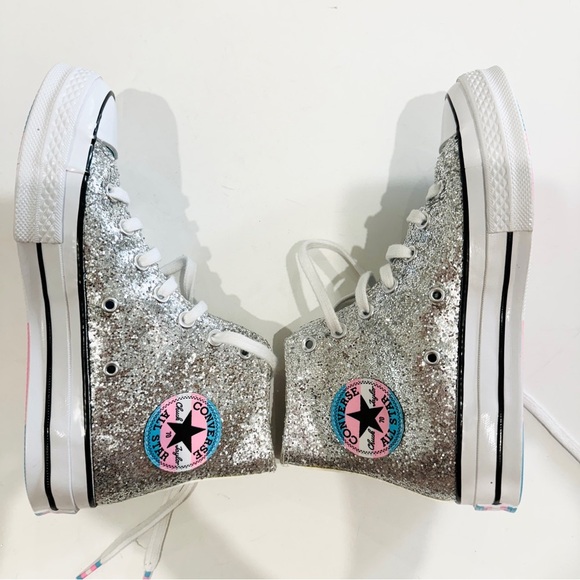 Converse Chuck 70 Pride Glitter High Top Sneaker NWOB - Picture 6 of 9